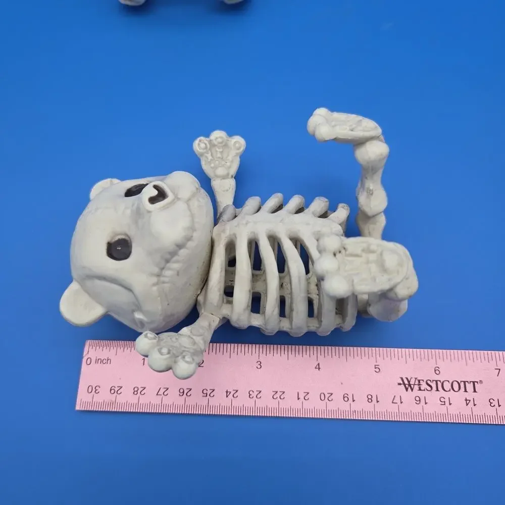 Lot Of 2 Seasons Crazy Bonez Teddy Bear Skeletons Halloween Decor Props